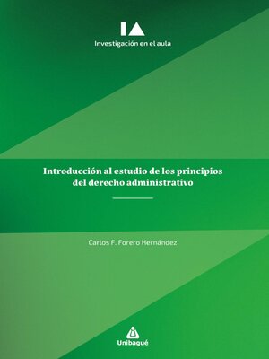 cover image of Introducción al estudio de los principios del derecho administrativo